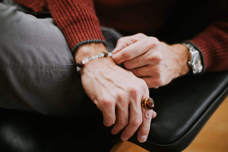 Wrist Malas Antique Bodhi & Mastodon Artifact Bracelet WM561