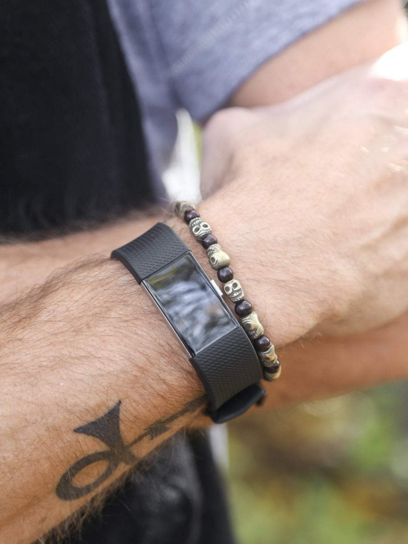 Wrist Malas Brass Skull Wrist Mala wm158