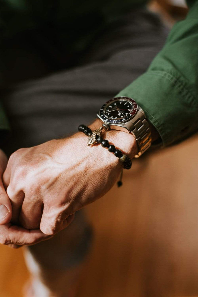 Wrist Malas Negativity Blocking Obsidian Wrist Mala WM514