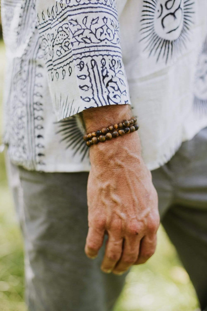 Wrist Malas Tiger Eye Strength Double Wrap Bracelet