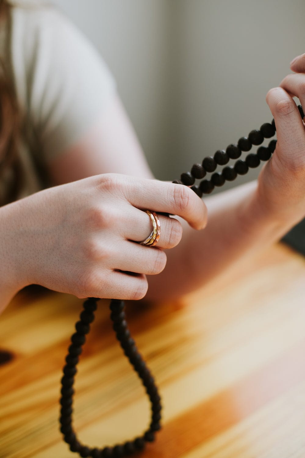 Astrological Three Metal Focus Ring for Anxiety