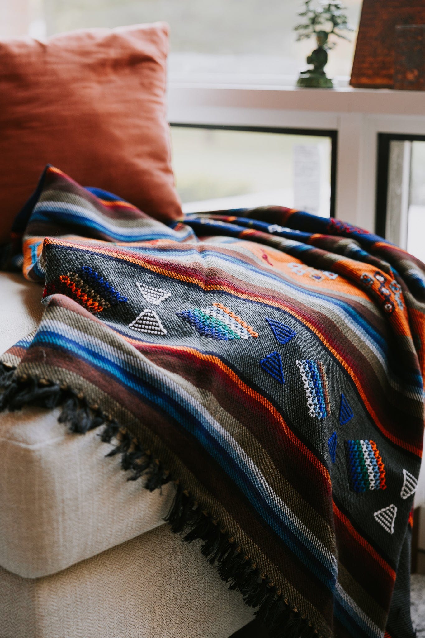 Blankets Geometric Hand-Dyed Artisan Blanket fb546