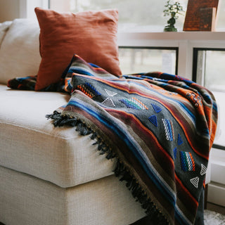 Geometric Hand-Dyed Artisan Blanket