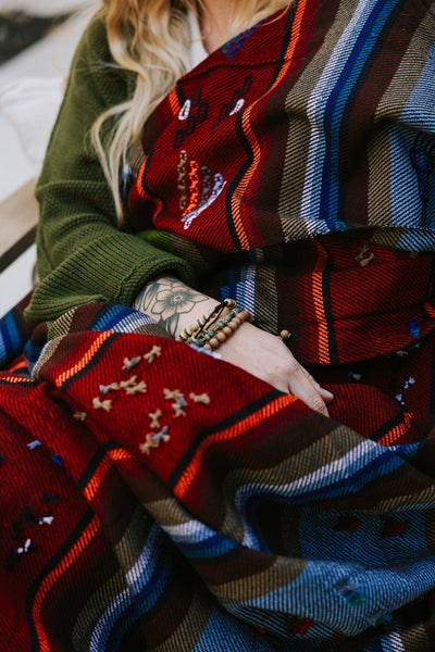 Blankets Geometric Hand-Dyed Artisan Blanket fb546