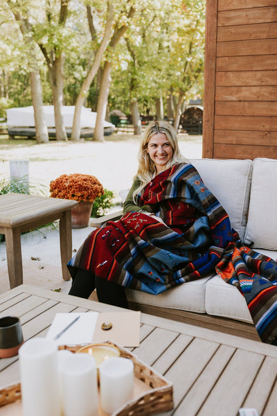 Blankets Geometric Hand-Dyed Artisan Blanket fb546