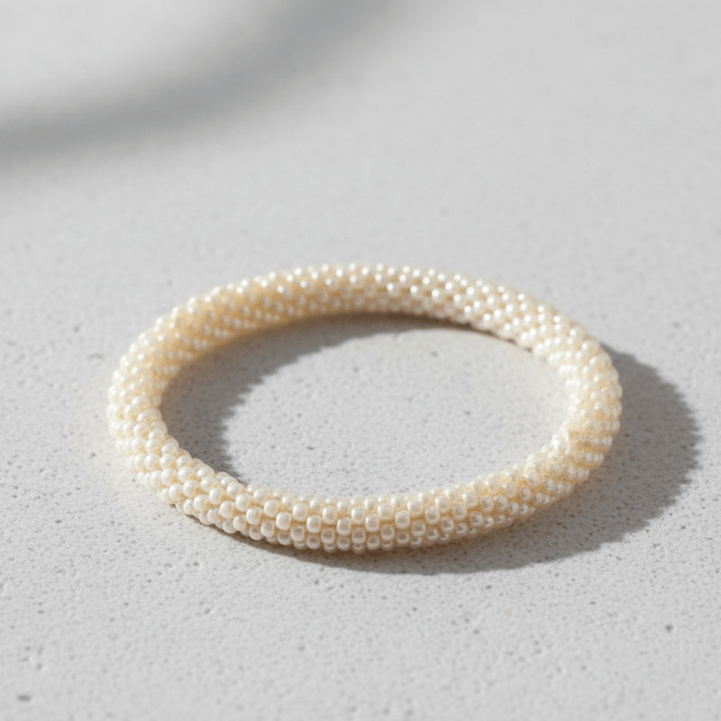 Bracelets Roll-On Bracelet Cream & Pearl JB863