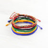 Bracelets Set of 6 Bracelets Tibetan Traditions Hand Knotted Colorful Bracelet JB938-6