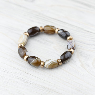 Down to Earth Agate Bracelet