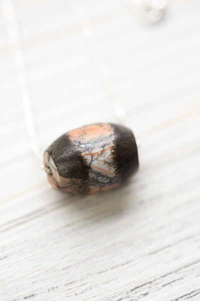 Dzi Beads Ancient Cinnabar Protodzi: Fire-formed Agate DZ226