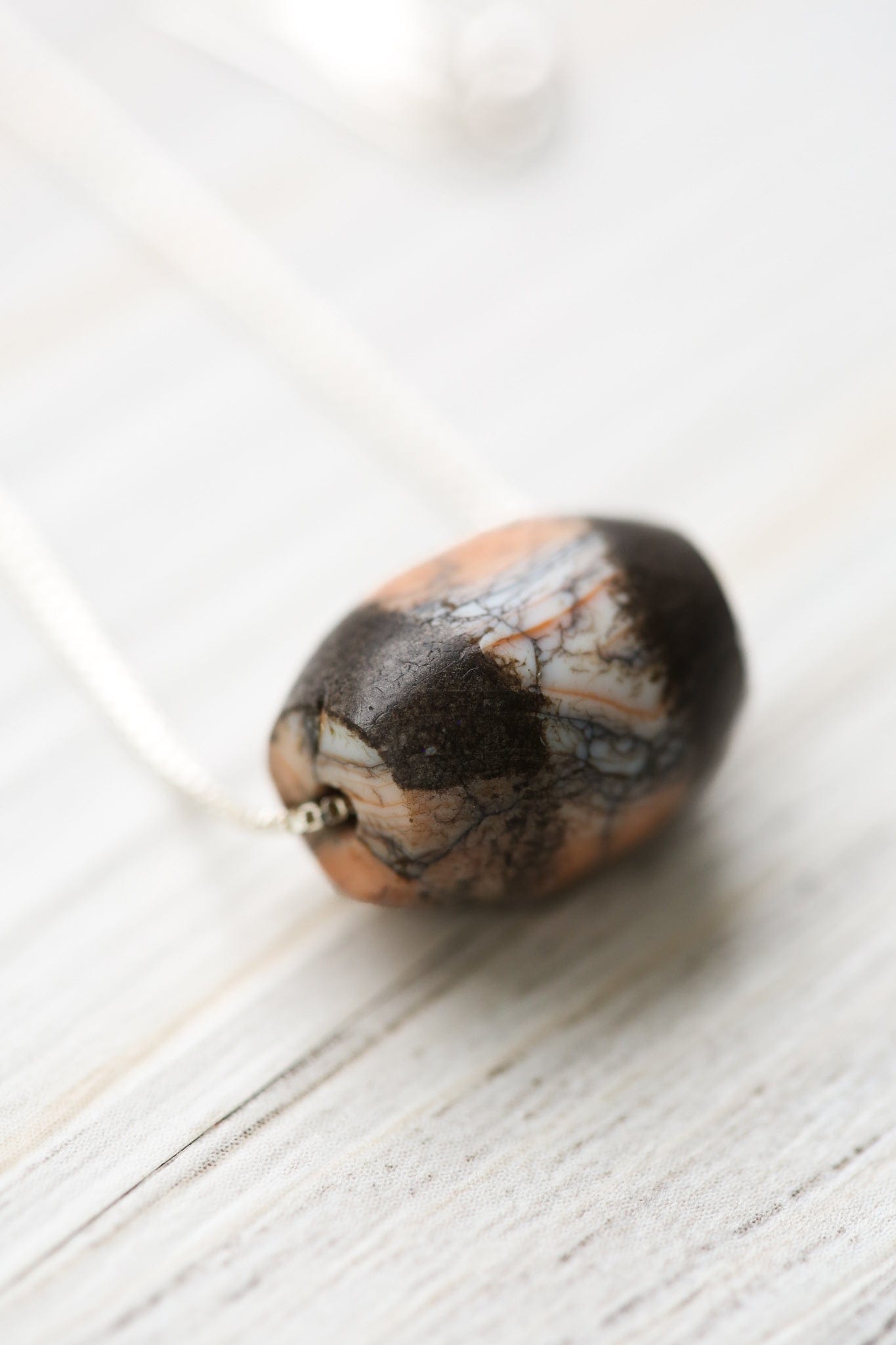 Dzi Beads Ancient Cinnabar Protodzi: Fire-formed Agate DZ226