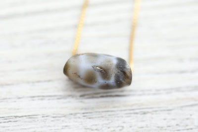 Dzi Beads Antique Longevity Dzi Bead - Light Agate DZ210