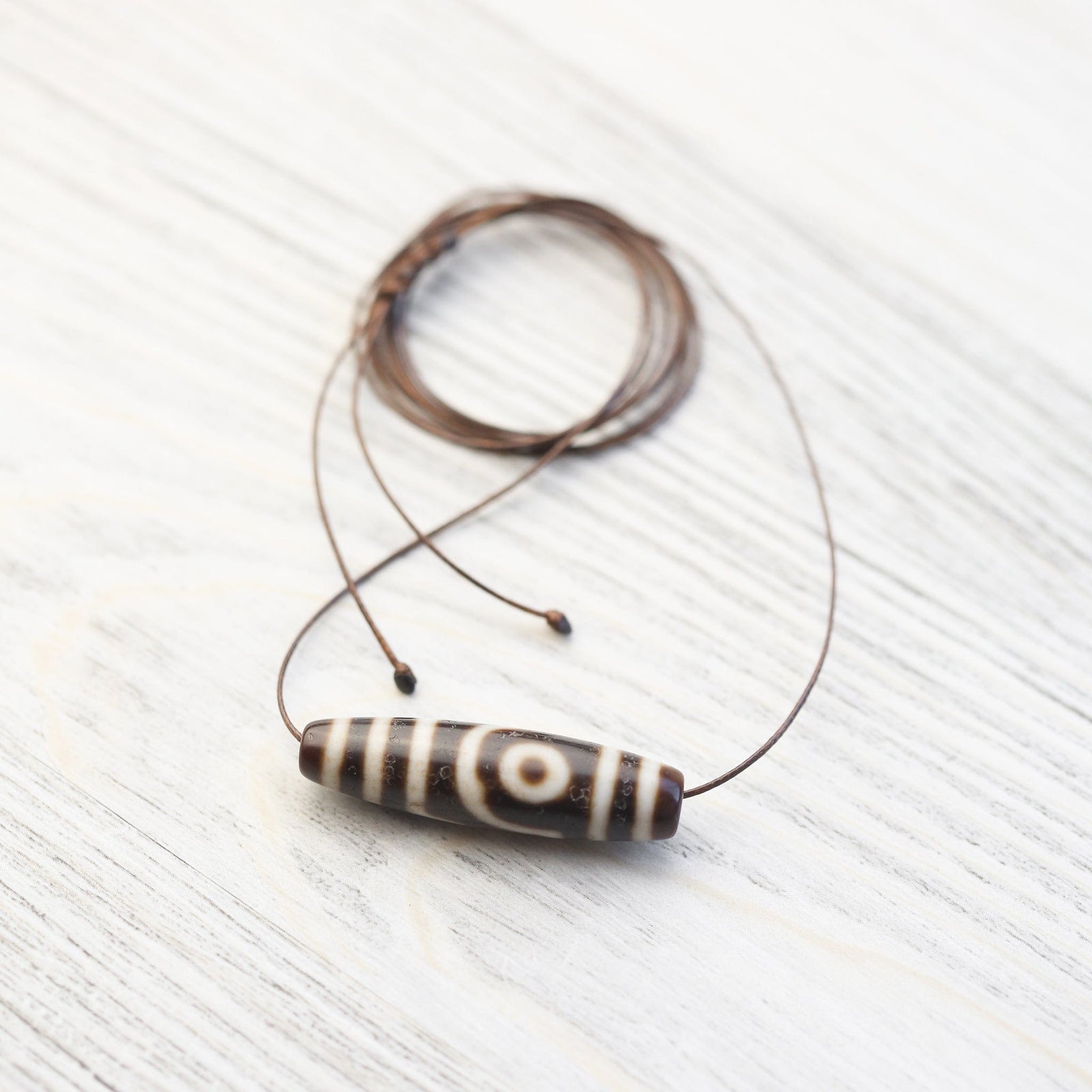 Dzi Beads Harmonious Two Eye Dzi DZ215