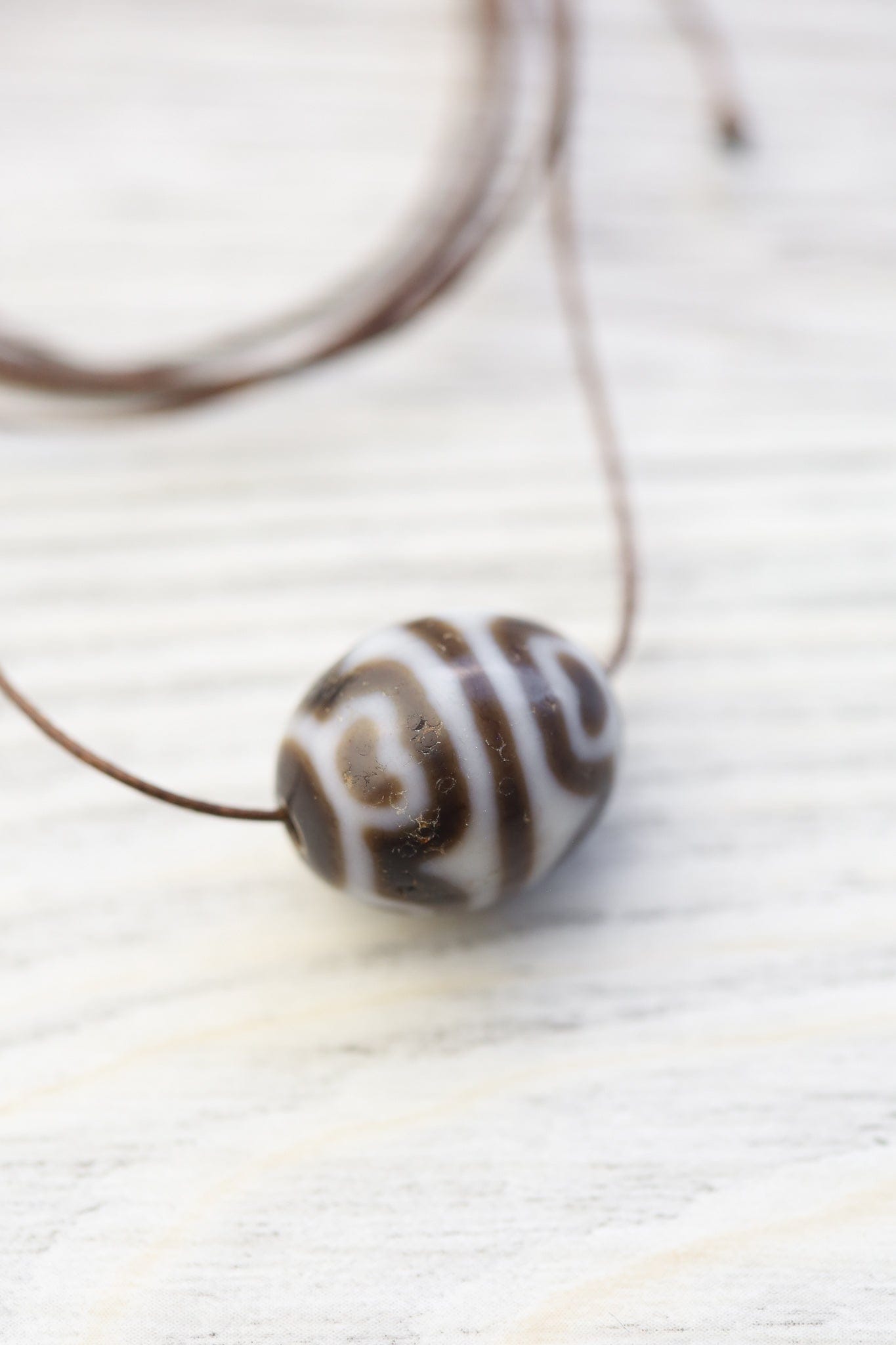 Dzi Beads Powerful Lotus Dzi Bead DZ218