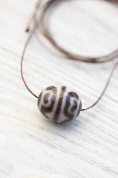 Dzi Beads Powerful Lotus Dzi Bead DZ218