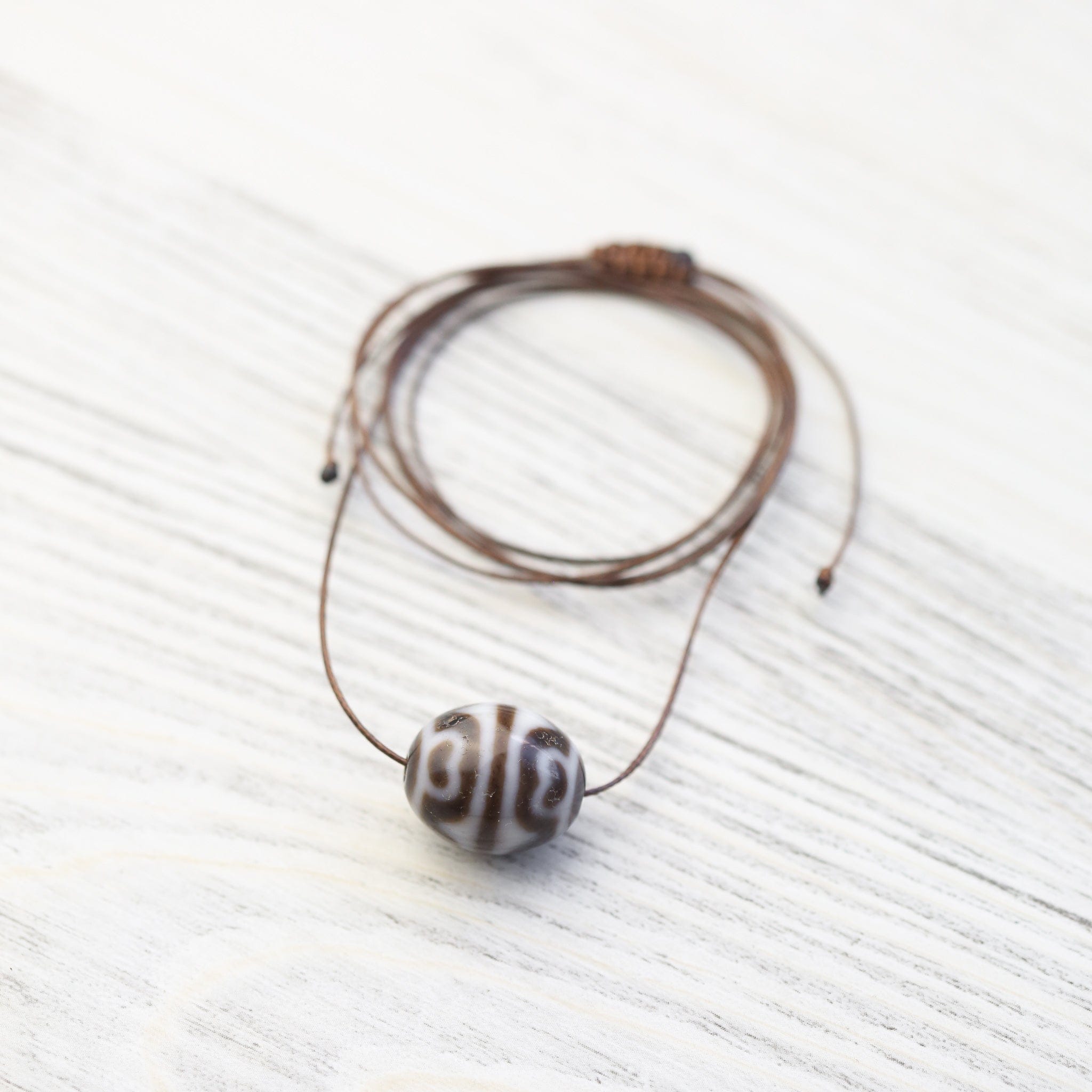 Dzi Beads Powerful Lotus Dzi Bead DZ218