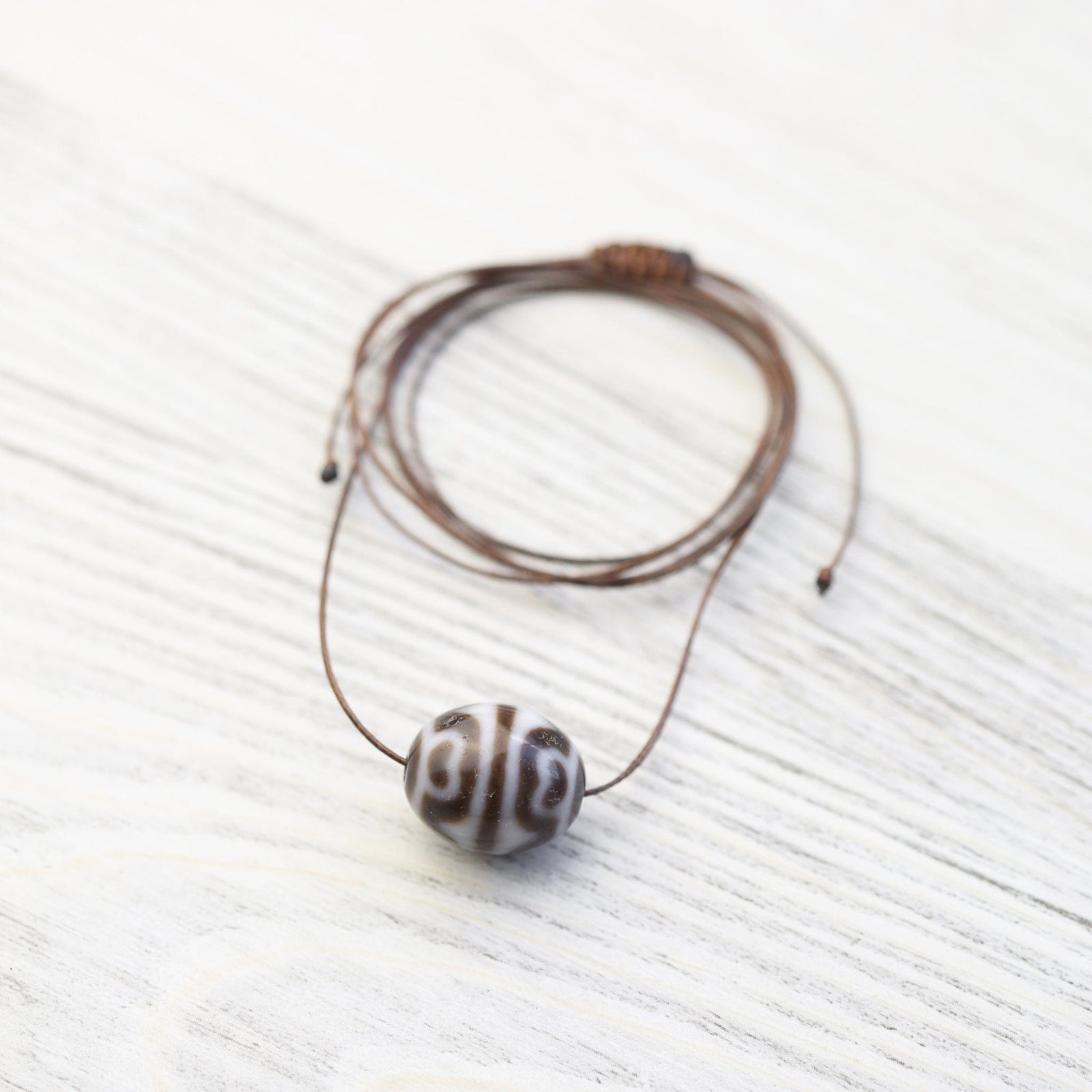 Dzi Beads Powerful Lotus Dzi Bead DZ218