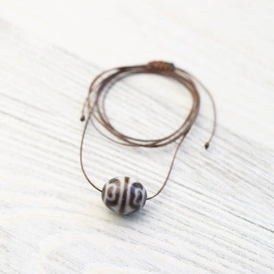 Dzi Beads Powerful Lotus Dzi Bead DZ218