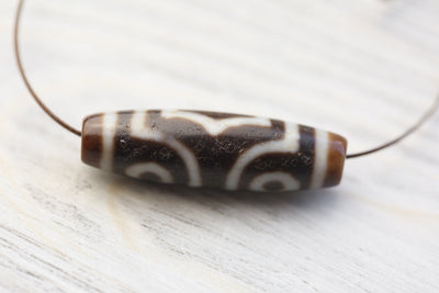 Dzi Beads Three Stars of Luck Dzi DZ216