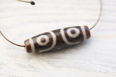 Dzi Beads Three Stars of Luck Dzi DZ216