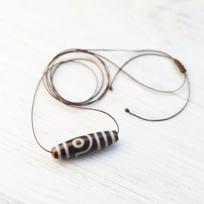 Dzi Beads Two Eye Stability Dzi Bead DZ214