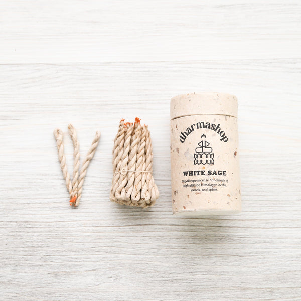 White Sage Nepali Rope Incense - DharmaShop