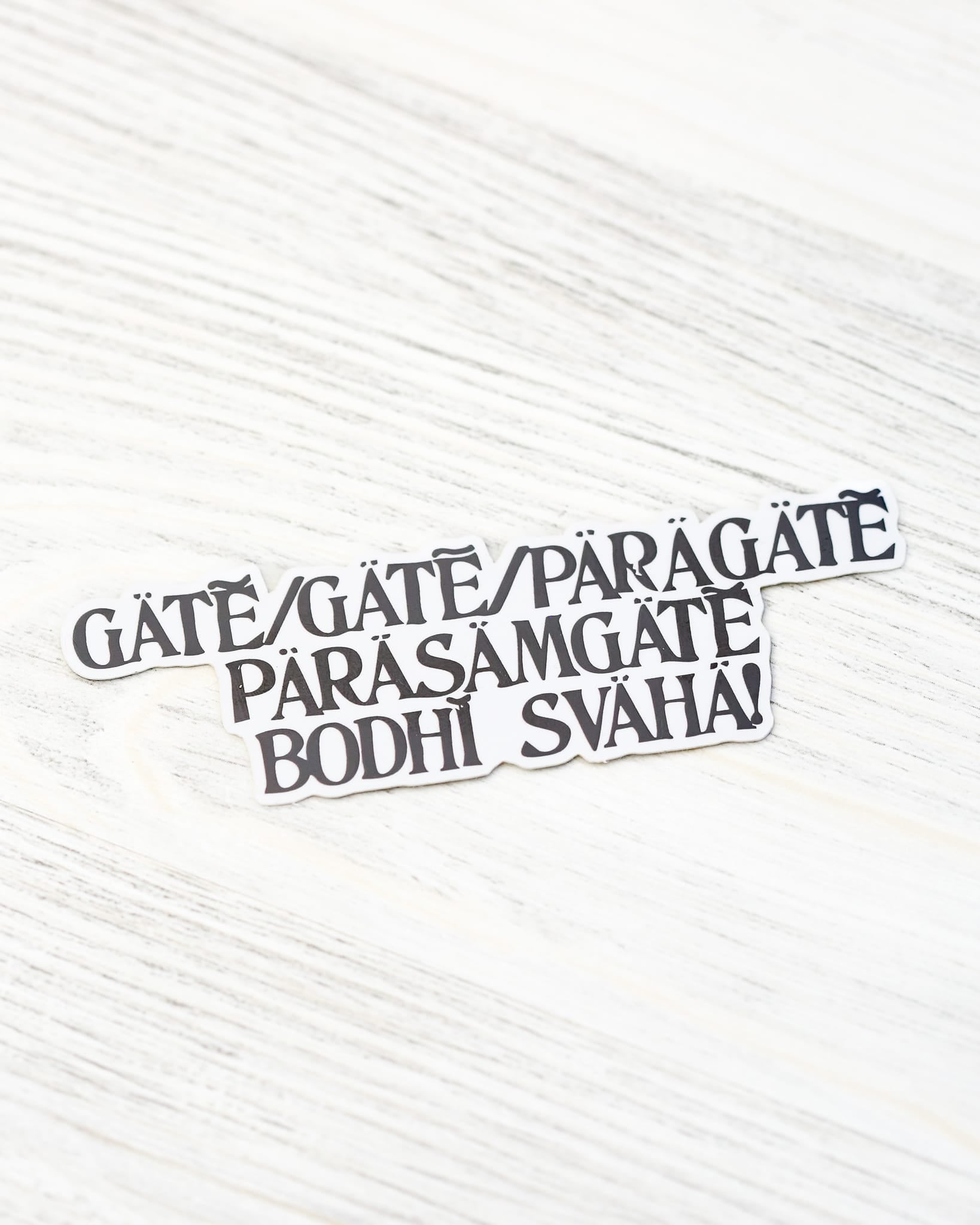 Lifestyle Heart Sutra Mantra DharmaShop Sticker Pack AA015-1