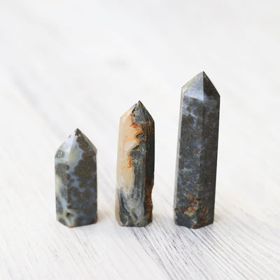 Lifestyle Pyrite in Agate Crystal Healing Towers ST288.pyrite