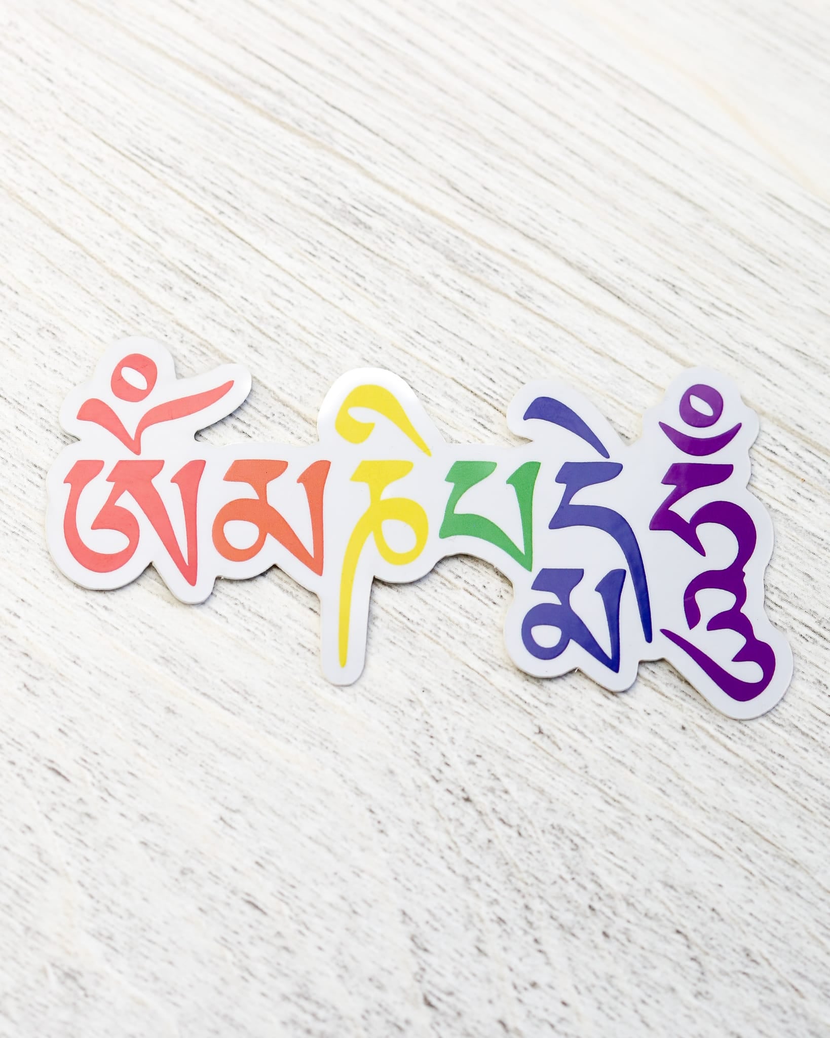 Lifestyle Rainbow Compassion Mantra DharmaShop Sticker Pack AA014-1