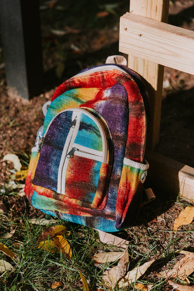 Lifestyle Rainbow Tie-Dye Himalayan Hemp Backpack FB552