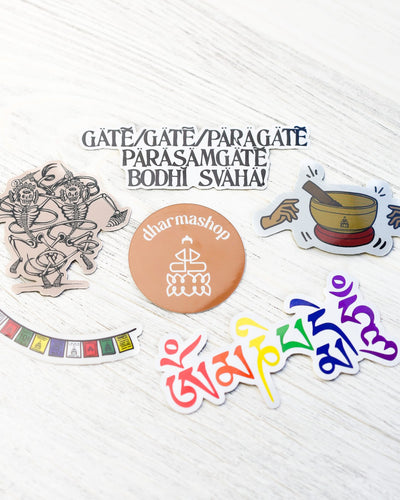 Lifestyle Sticker Pack Set of 6 Heart Sutra Mantra Sticker AA010-6