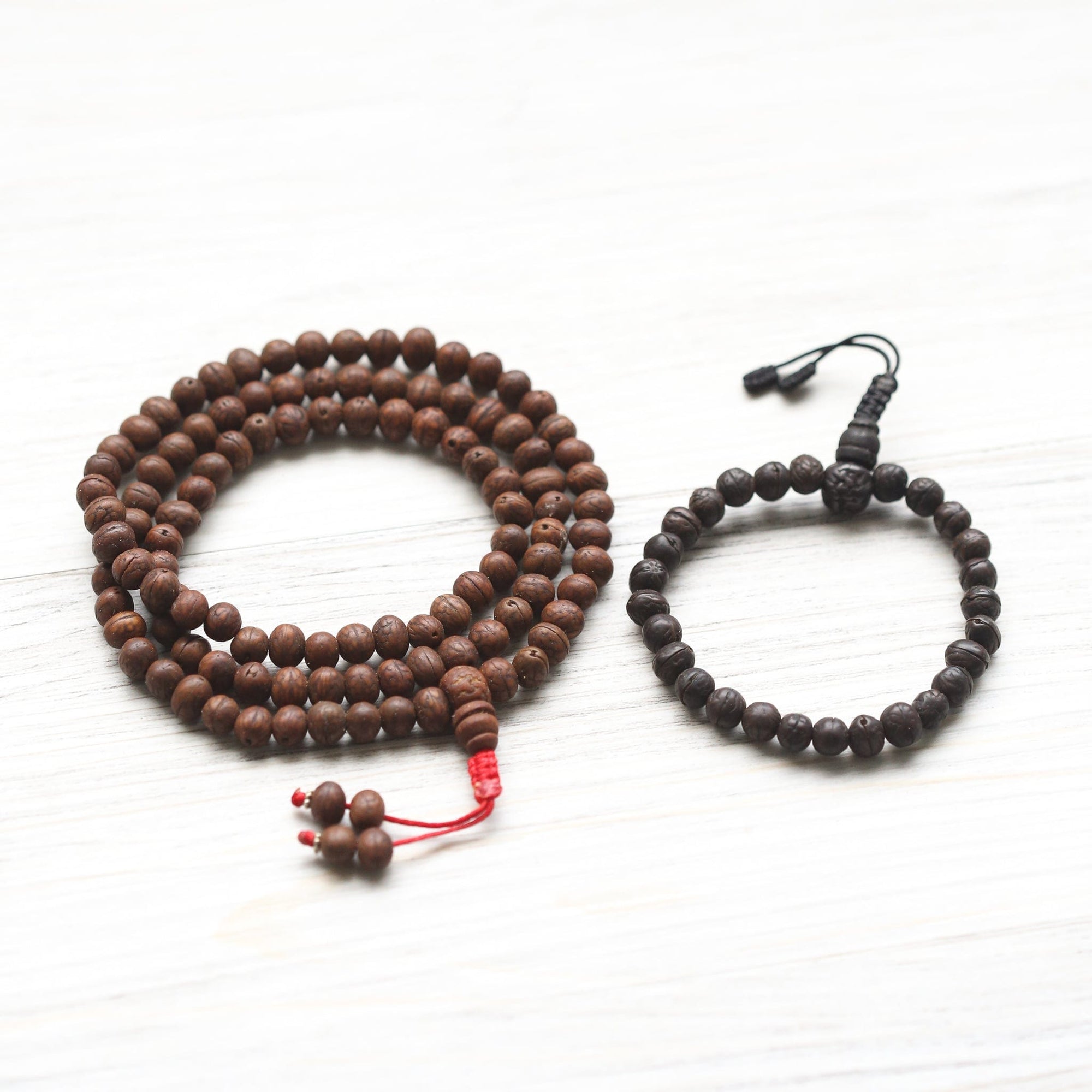 108 Bead Dark Raktu Prayer Mala DharmaShop - Main Image