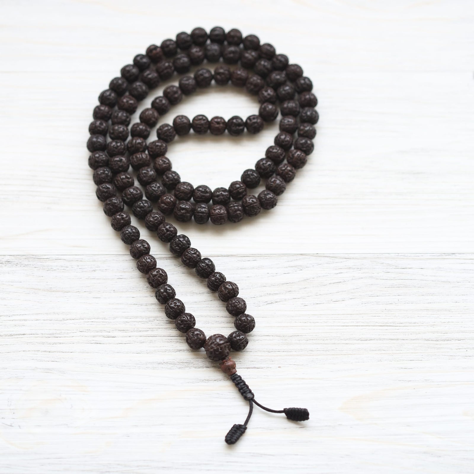 Mala Beads Aged Dark Rudraksha Beads ml044