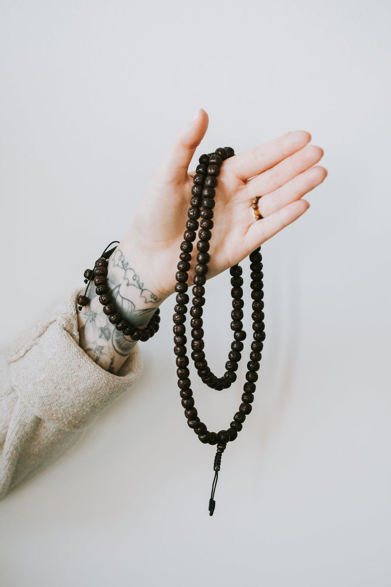 Mala Beads Aged Dark Rudraksha Beads ml044