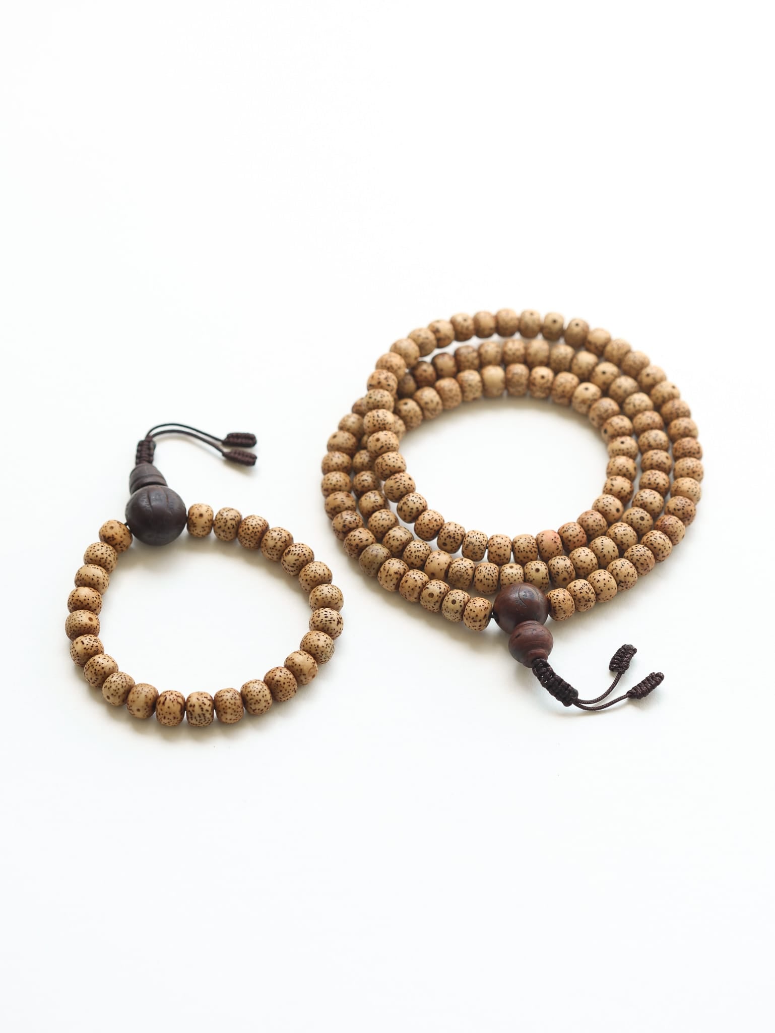 Mala Beads Anxiety-Relieving Lotus Seed Mala & Bracelet Set