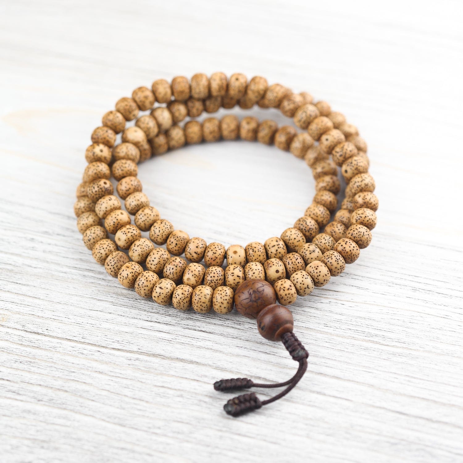 Mala Beads Anxiety-Relieving Lotus Seed Mala & Bracelet Set
