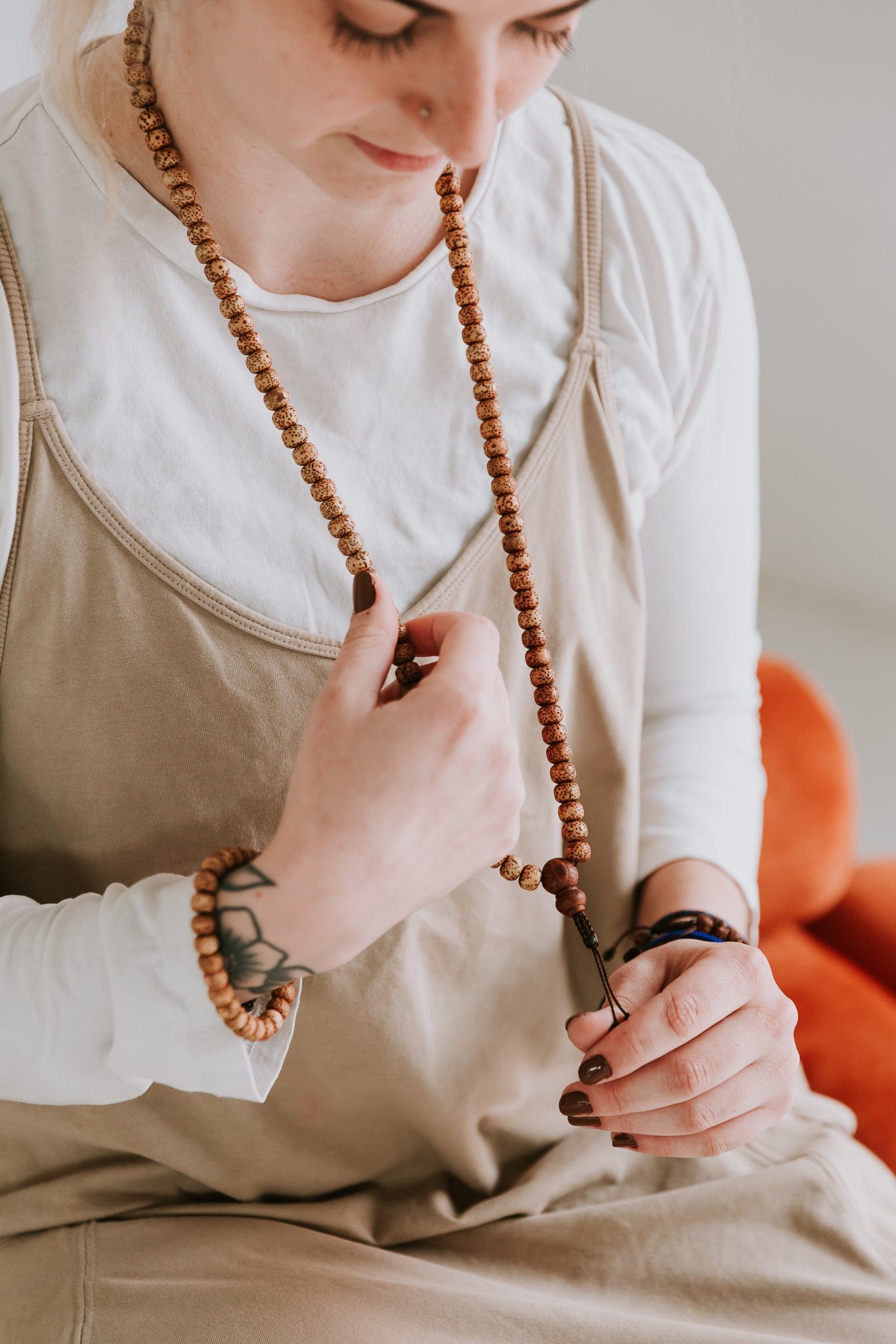 Mala Beads Anxiety-Relieving Lotus Seed Mala ML904