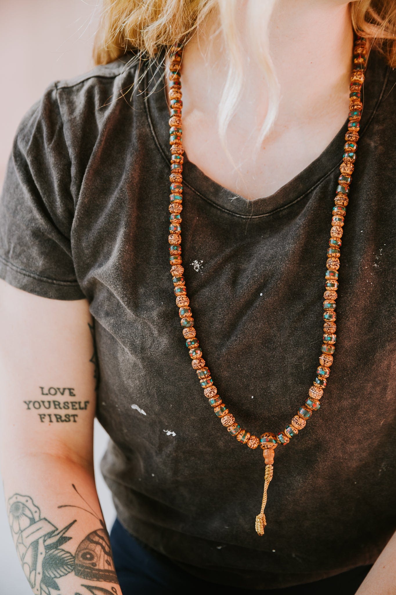 Mala Beads Art & Heritage Inlaid Rudraksha Mala ML928