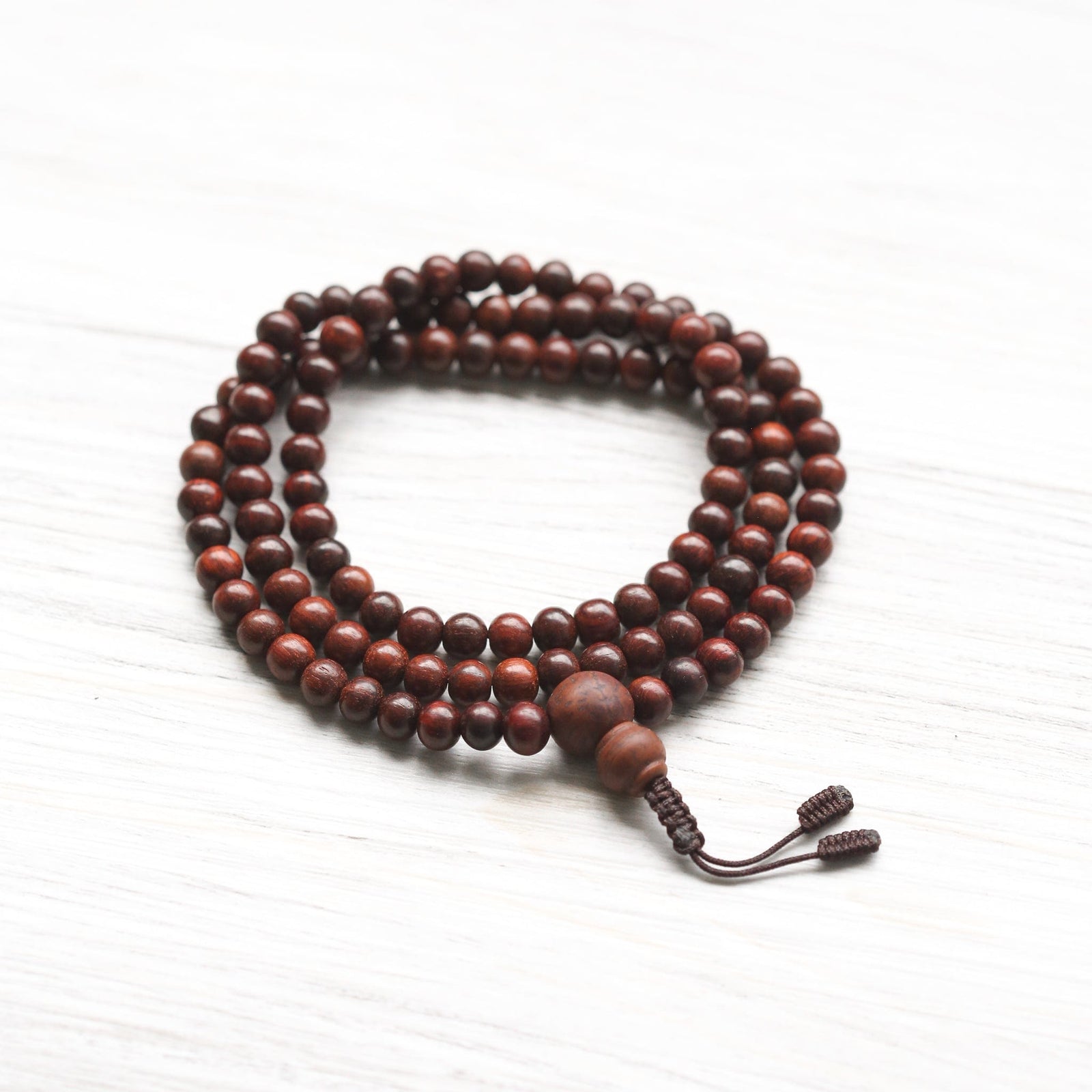 Mala Beads Calming Thai Rosewood Mala Necklace ML935