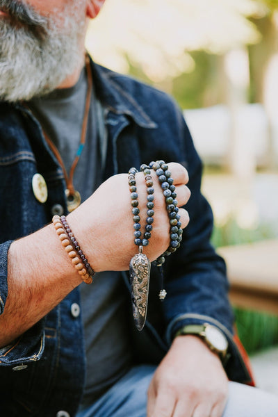 Mala Beads Celestial Dragon Dumortierite Mala ML980