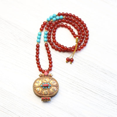 Mala Beads Compassion & Protection Tibetan Gau Mala ML983