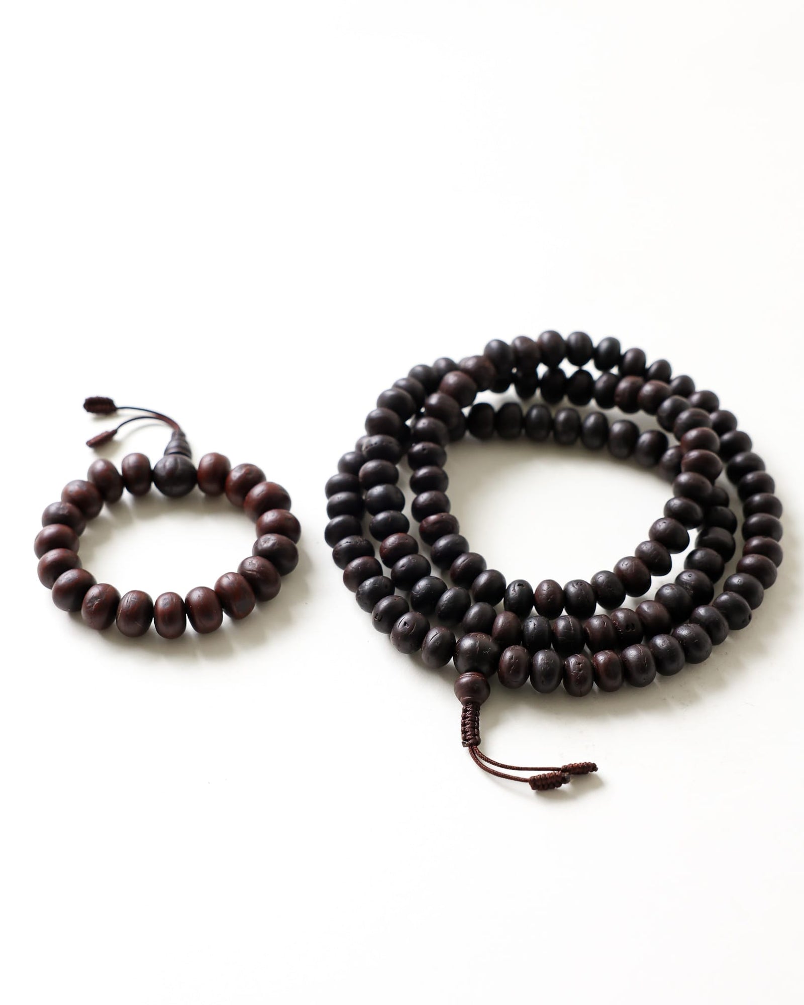 Mala Beads Dark Bodhi Seed Mala & Bracelet Set