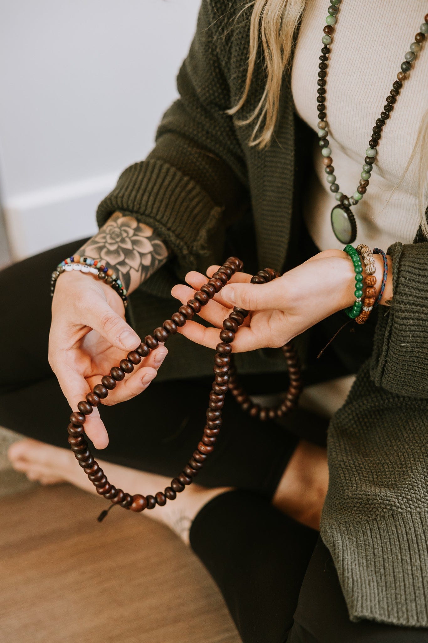 Mala Beads Dark Bodhi Seed Mala ml001