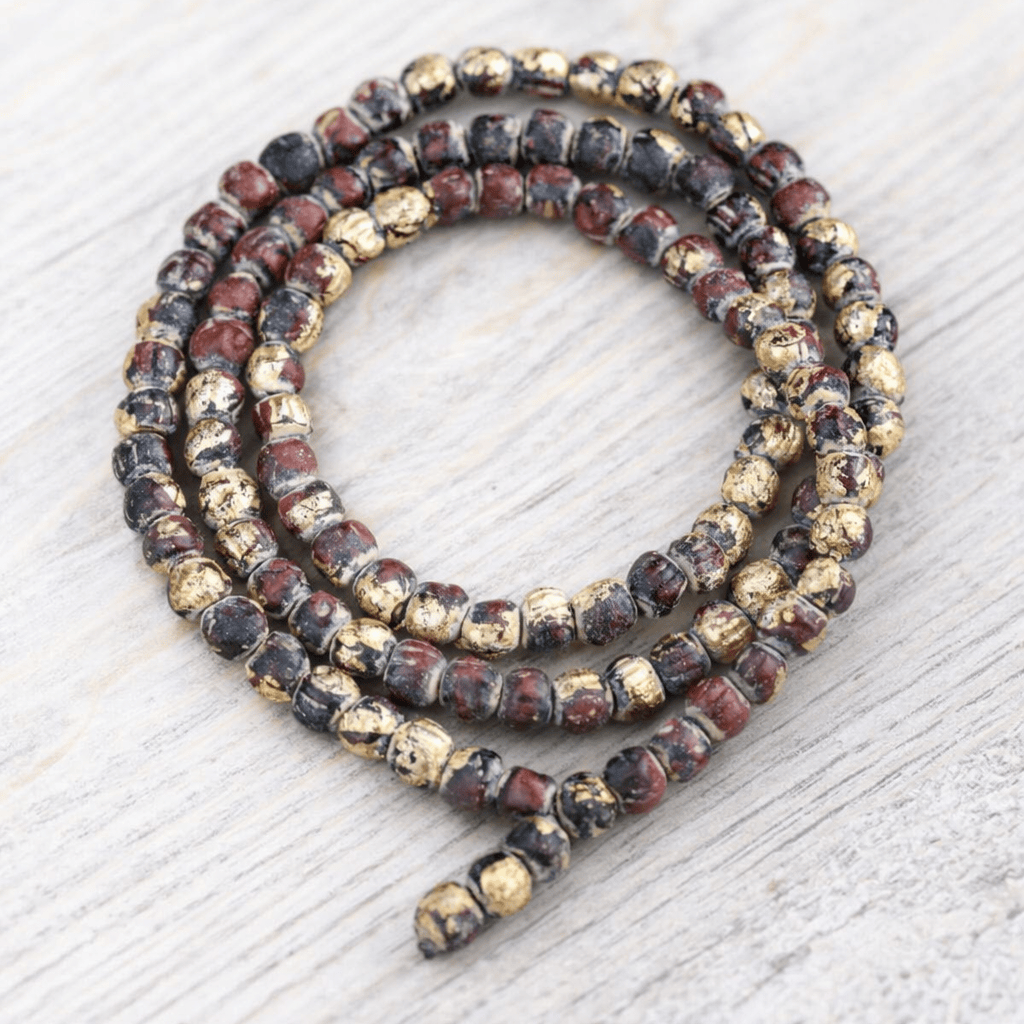 Mala Beads Gold Leaf Thai Amulet Bead Mala ml021large