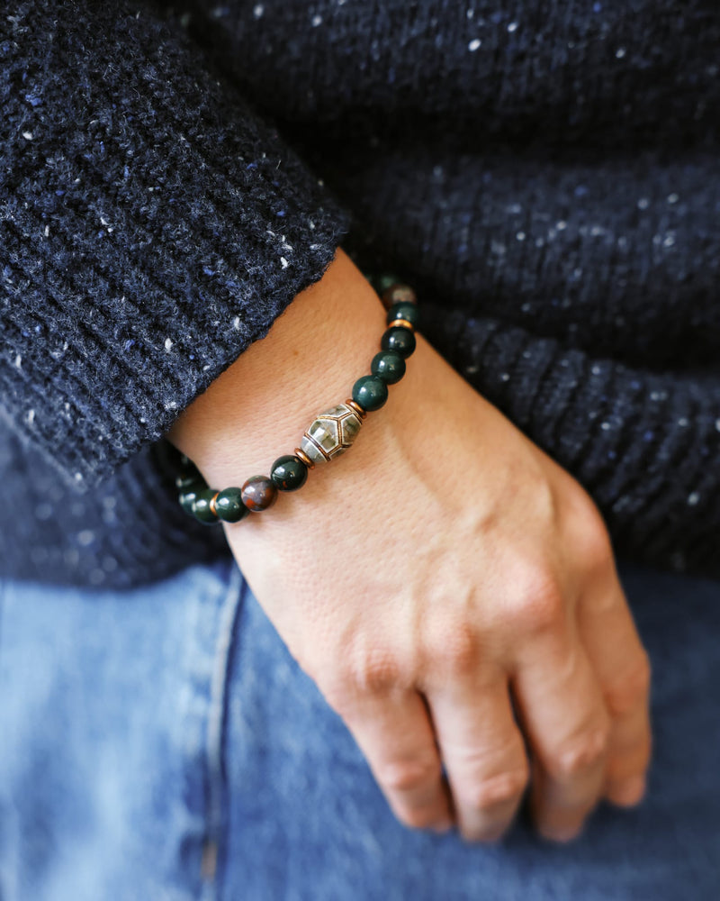 Mala Beads Grounded Growth Dzi Bracelet WM743