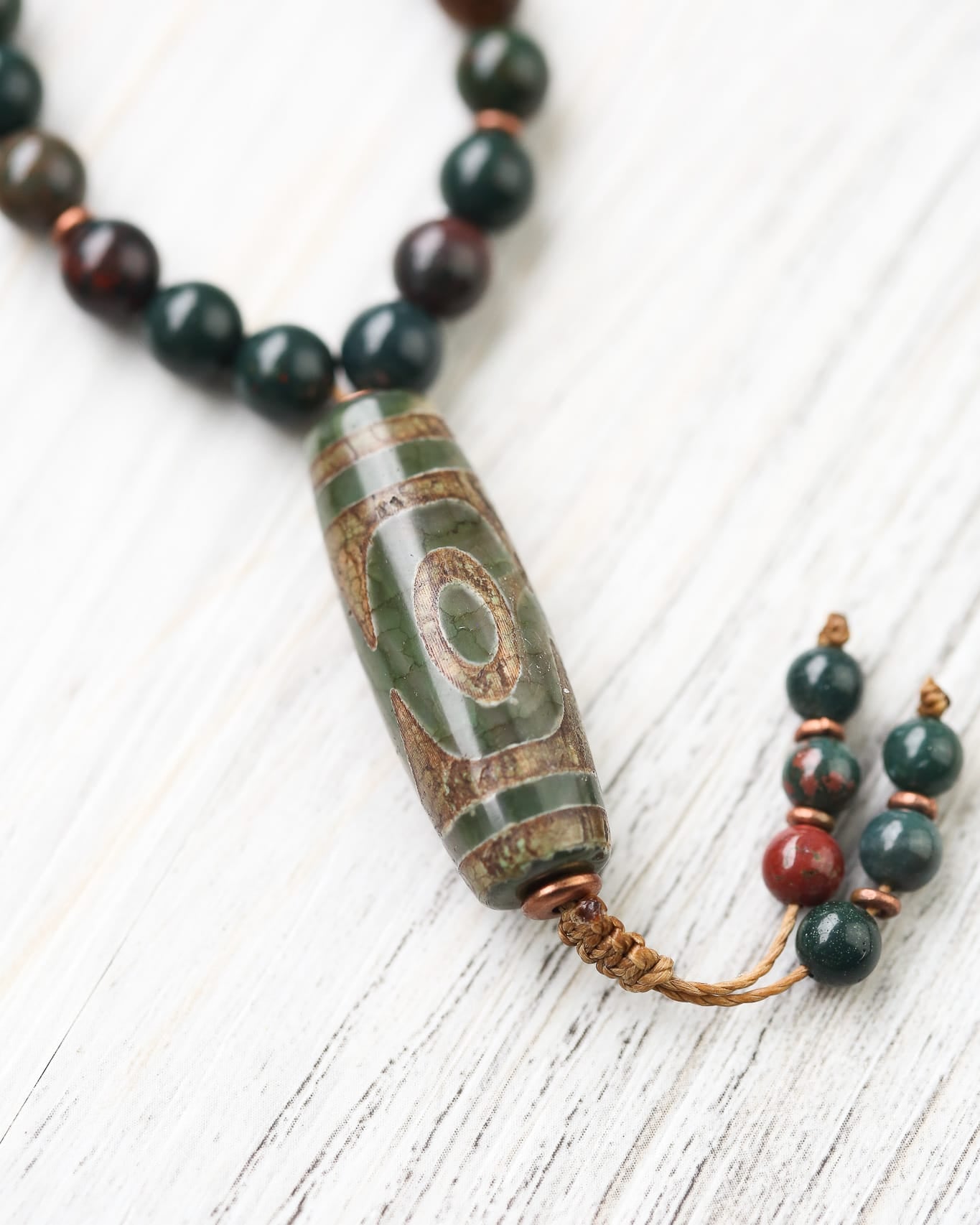 Mala Beads Grounded Growth Dzi Mala ML953