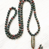 Mala Beads Grounded Growth Dzi Mala ML953