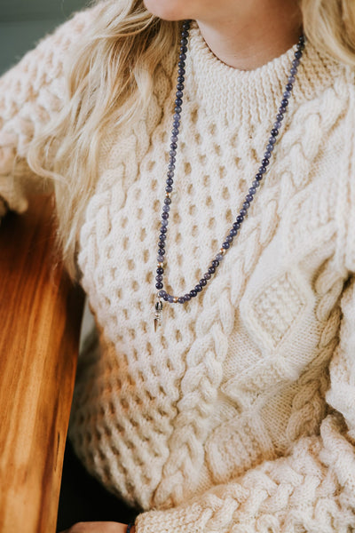 Mala Beads Iolite Phurba Protection Mala ML977