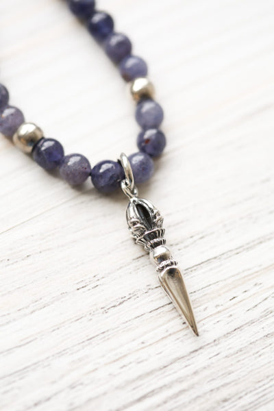 Mala Beads Iolite Phurba Protection Mala ML977