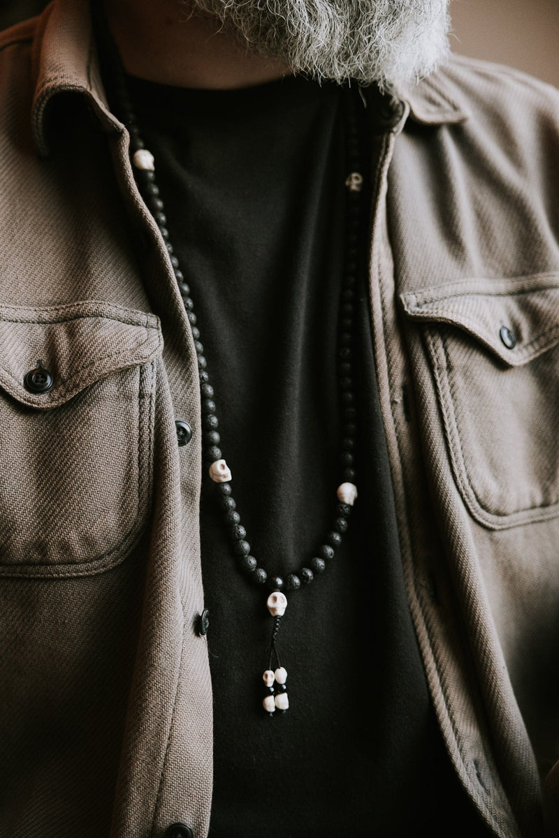 Wrist Malas Lava & Skull Reflection Mala ML939