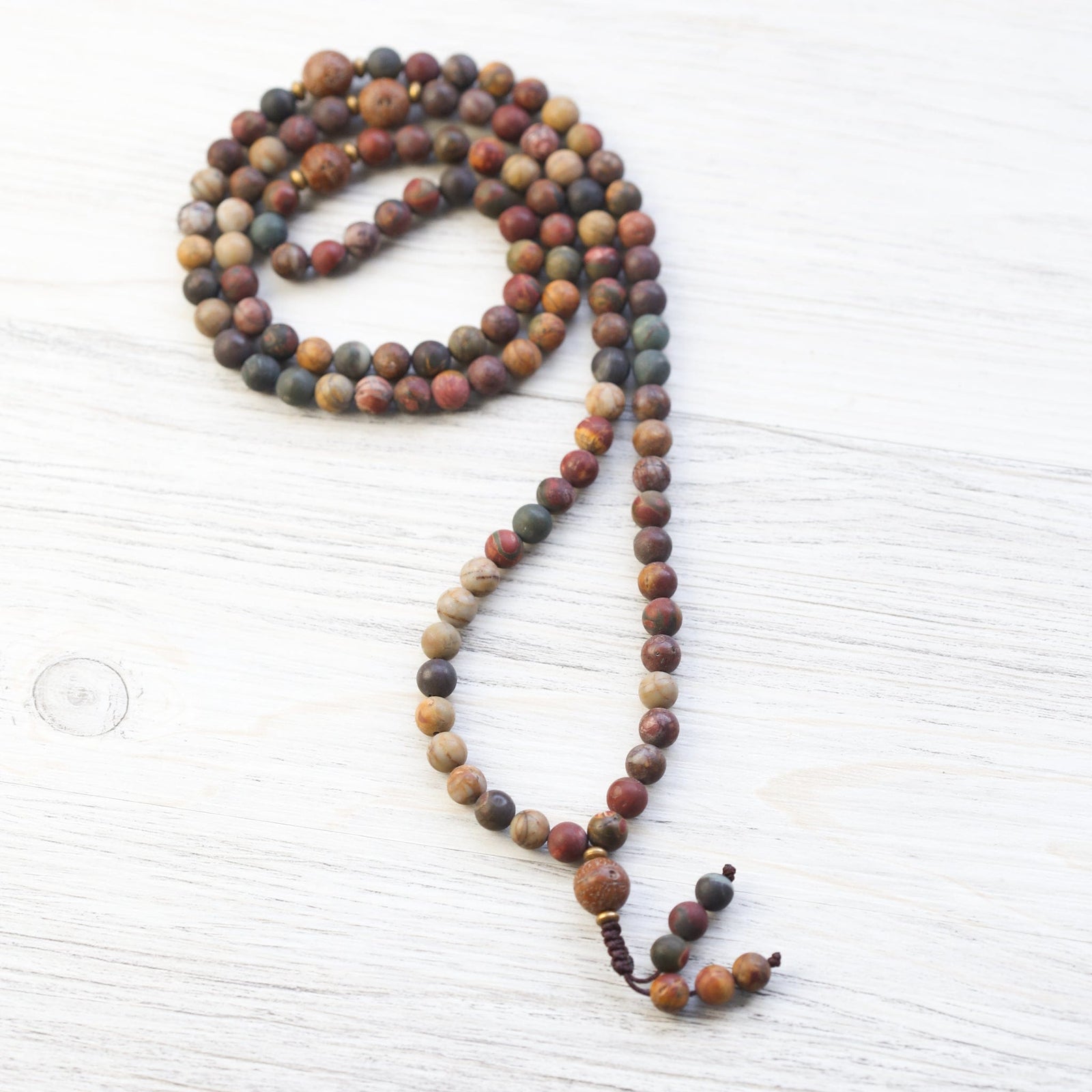 Mala Beads Matte Riverstone Mala ML784
